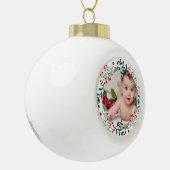 Baby's eerste kerstfeestkersen kersen keram keramische bal ornament (Links)