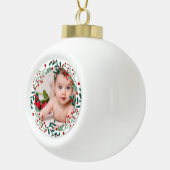 Baby's eerste kerstfeestkersen kersen keram keramische bal ornament (Rechts)