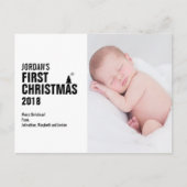 Baby's eerste kerstfoto Briefkaart (Voorkant)