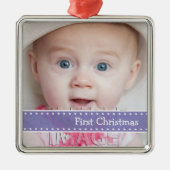 Baby's Eerste Kerstfoto Custom Ornament (Voorkant)
