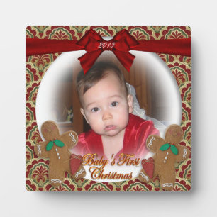 Baby's eerste kerstfoto foto's fotoplaat