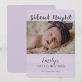 Baby's eerste kerstfoto gepersonaliseerd feestdagenkaart (Voorkant / Achterkant)