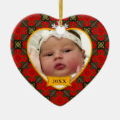 Baby's eerste kerstfoto Keepasjessieraad Keramisch Ornament (Voorkant)