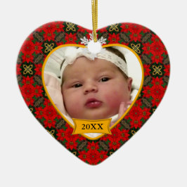 Baby's eerste kerstfoto Keepasjessieraad Keramisch Ornament