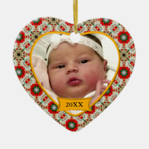 Baby's eerste kerstfoto Keepasjessieraad Keramisch Ornament
