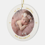 Baby's eerste kerstfoto Keepomwille Keramisch Ornament (Links)