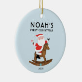 Baby's eerste kerstfoto Keepomwille Keramisch Ornament (Rechts)