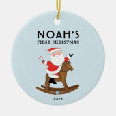 Baby's eerste kerstfoto Keepomwille Keramisch Ornament (Voorkant)