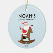 Baby's eerste kerstfoto Keepomwille Keramisch Ornament (Links)