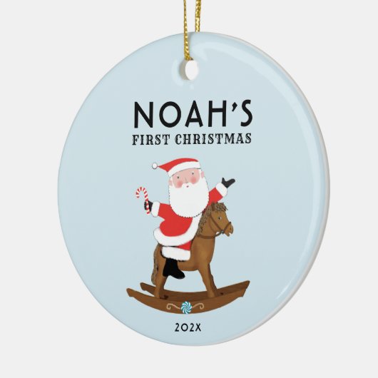 Baby's eerste kerstfoto Keepomwille Keramisch Ornament (Links)