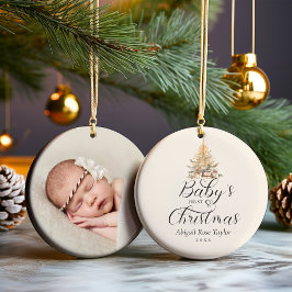 Baby's eerste kerstfoto Keepomwille Keramisch Ornament