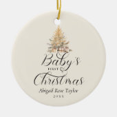Baby's eerste kerstfoto Keepomwille Keramisch Ornament (Voorkant)