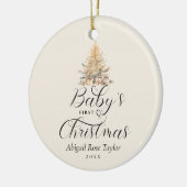 Baby's eerste kerstfoto Keepomwille Keramisch Ornament (Links)