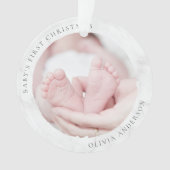 Baby's eerste kerstfoto Keepomwille Ornament (voorkant)