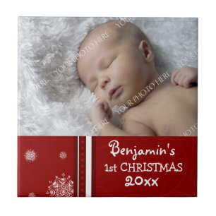 Baby's eerste kerstfoto Keepomwille Tile Tegeltje