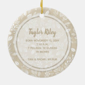 Baby's eerste kerstfoto keramisch ornament (Achterkant)