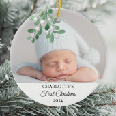 Baby's eerste kerstfoto keramisch ornament