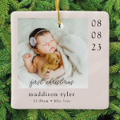 Baby's eerste kerstfoto keramisch ornament