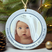 Baby's eerste  kerstfoto keramisch ornament