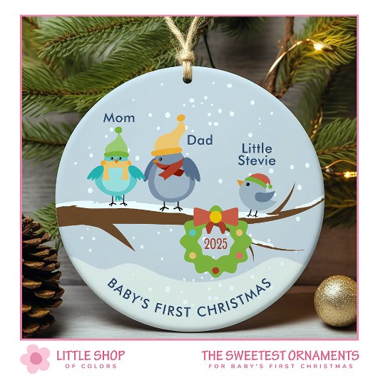 Baby's eerste  kerstfoto keramisch ornament