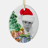 Baby's eerste kerstfoto keramisch ornament (Rechts)