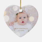 Baby's eerste kerstfoto keramisch ornament (Achterkant)