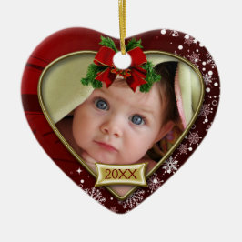 Baby's Eerste kerstfoto Lijst Ornament
