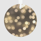 Baby's Eerste Kerstfoto Naam Golden Keepsake Ornament (achterkant)