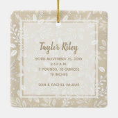 Baby's eerste kerstfoto op Ivoorkust Keramisch Ornament (Achterkant)