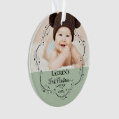 Baby's eerste kerstfoto ornament (voorkant)