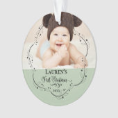 Baby's eerste kerstfoto ornament (voorkant)
