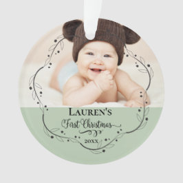 Baby's eerste kerstfoto ornament
