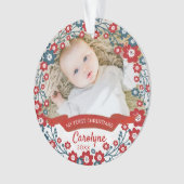 Baby's eerste kerstfoto ornament (voorkant)