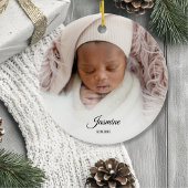 Baby's eerste kerstfoto ornament