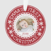 Baby's eerste kerstfoto ornament (voorkant)