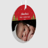 Baby's eerste kerstfoto ornament (voorkant)