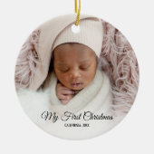 Baby's eerste kerstfoto ornament (Voorkant)