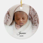 Baby's eerste kerstfoto ornament (Achterkant)