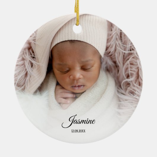 Baby's eerste kerstfoto ornament (Achterkant)
