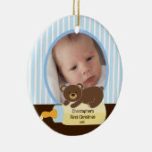 Babys Eerste Kerstfoto Ornament Beer (Rechts)