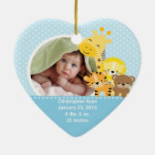 Babys Eerste Kerstfoto Ornament Giraffe (Achterkant)