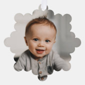 Baby's eerste kerstfoto ornament kaart (Voorkant)