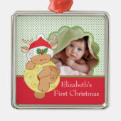 Baby's eerste kerstfoto Ornament rendier (Voorkant)