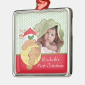 Baby's eerste kerstfoto Ornament rendier (Links)
