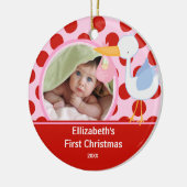 Babys Eerste Kerstfoto Ornament Stork Girl (Links)