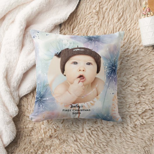 Baby's eerste kerstfoto paardenbloem, kussen (Deken)