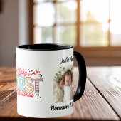 Baby's eerste kerstfoto personaliseren mok