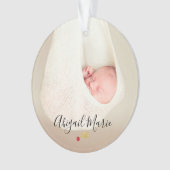 Baby's eerste kerstfoto Rood & Gold Holly Ornament (voorkant)