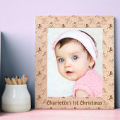 Baby's eerste kerstfoto | Schattige sneeuwmanpatro Gegraveerde Lijstjes