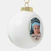 Baby's eerste kerstfoto Snowflake Ornament (Links)